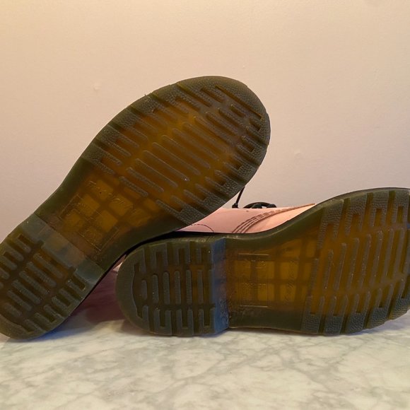 Dr. Martens 1460 Patent Lamper Lace Up Boots Pale Pink - Picture 5 of 6